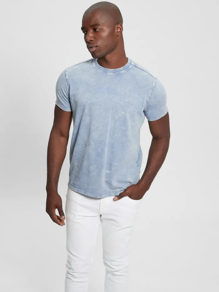 Men David Acid Wash Tee Nimbus Blue Multi TShirts and Tanks GUESS Men David Acid Wash Tee Nimbus Blue Multi TShirts and Tanks GUESS