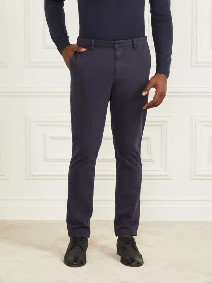 Men Eco Hugh Easy Chino Pant Bleu lgant Pants and Shorts GUESS