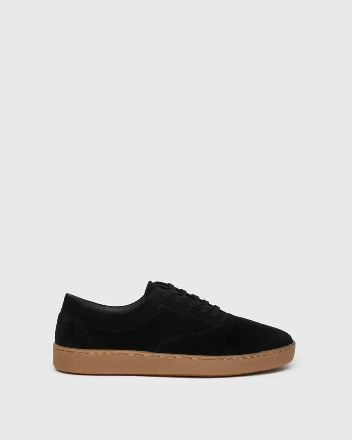 Men Exclusive Coyle Sneaker 8211 Black Suede Shoes PAIGE