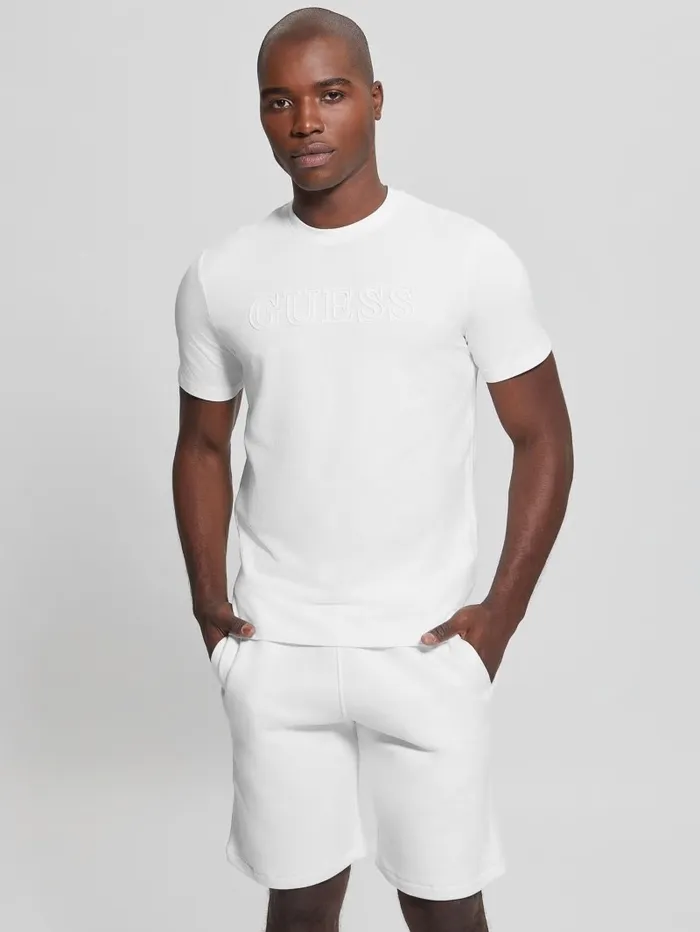 Men GUESS Eco Alphy Tee BlancScuffy TShirts and Tanks