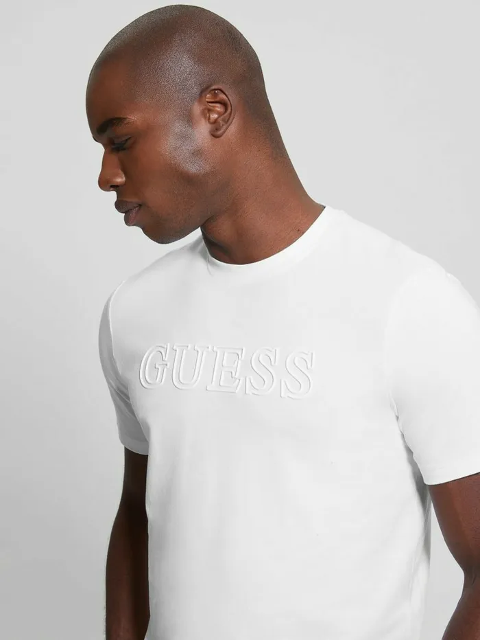 Men GUESS Eco Alphy Tee BlancScuffy TShirts and Tanks