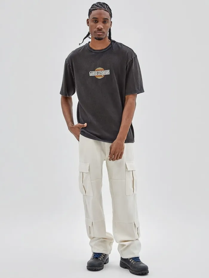 Men GUESS GUESS Originals Eco Sunset Logo Tee Black TShirts and Tanks Men GUESS GUESS Originals Eco Sunset Logo Tee Black TShirts and Tanks