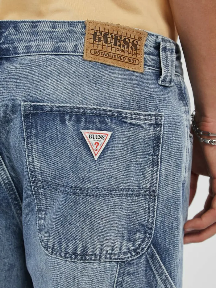 Men GUESS Originals Carpenter Denim Jeans Go Leo Lt Wash Jeans and Denim GUESS Men GUESS Originals Carpenter Denim Jeans Go Leo Lt Wash Jeans and Denim GUESS