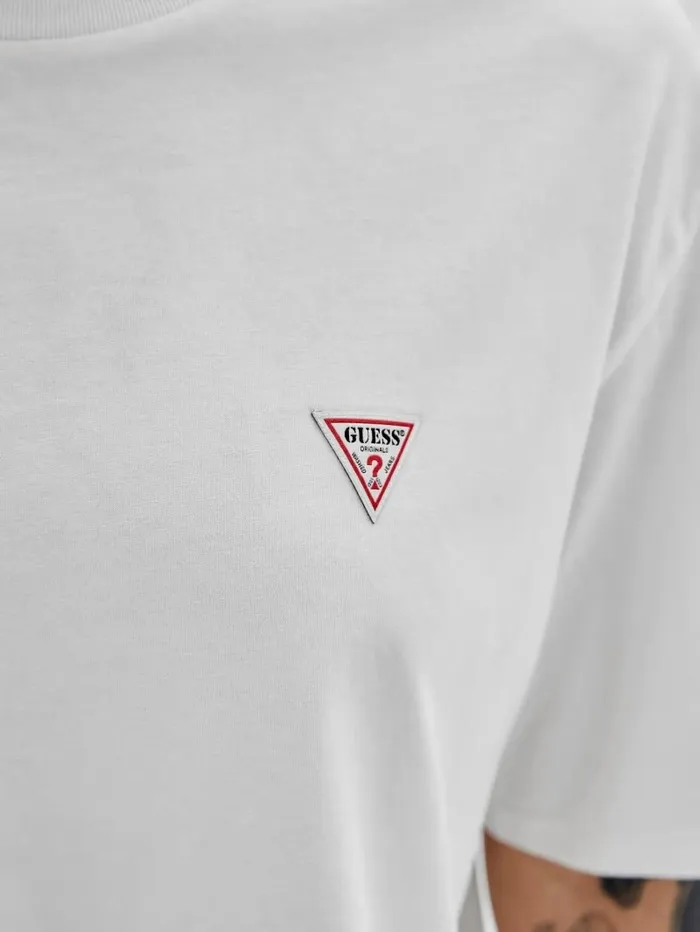 Men GUESS Originals Triangle Logo Tee White Peaks TShirts and Tanks GUESS