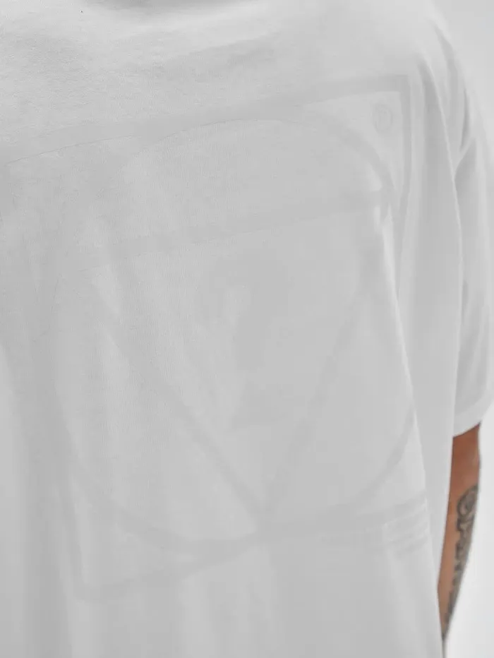 Men GUESS Originals Triangle Logo Tee White Peaks TShirts and Tanks GUESS