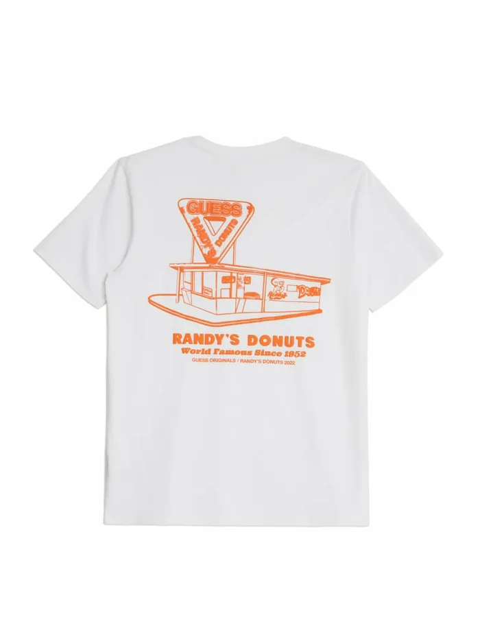 Men GUESS Originals x Randy8217s Donuts Tee Pure White TShirts and Tanks GUESS