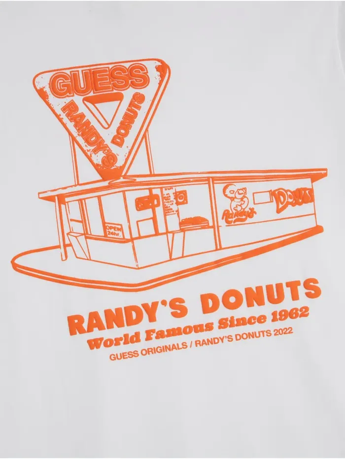 Men GUESS Originals x Randy8217s Donuts Tee Pure White TShirts and Tanks GUESS