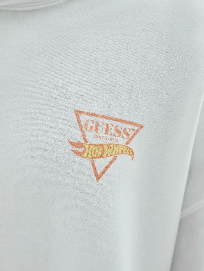 Men Hoodies and Sweaters GUESS GUESS Originals x Hot Wheels Hoodie Pure White Men Hoodies and Sweaters GUESS GUESS Originals x Hot Wheels Hoodie Pure White