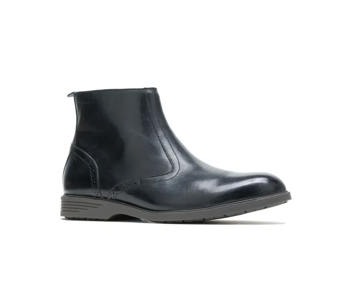 Men Hush Puppies Shepsky Zip Boot Black Leather Boots Men Hush Puppies Shepsky Zip Boot Black Leather Boots