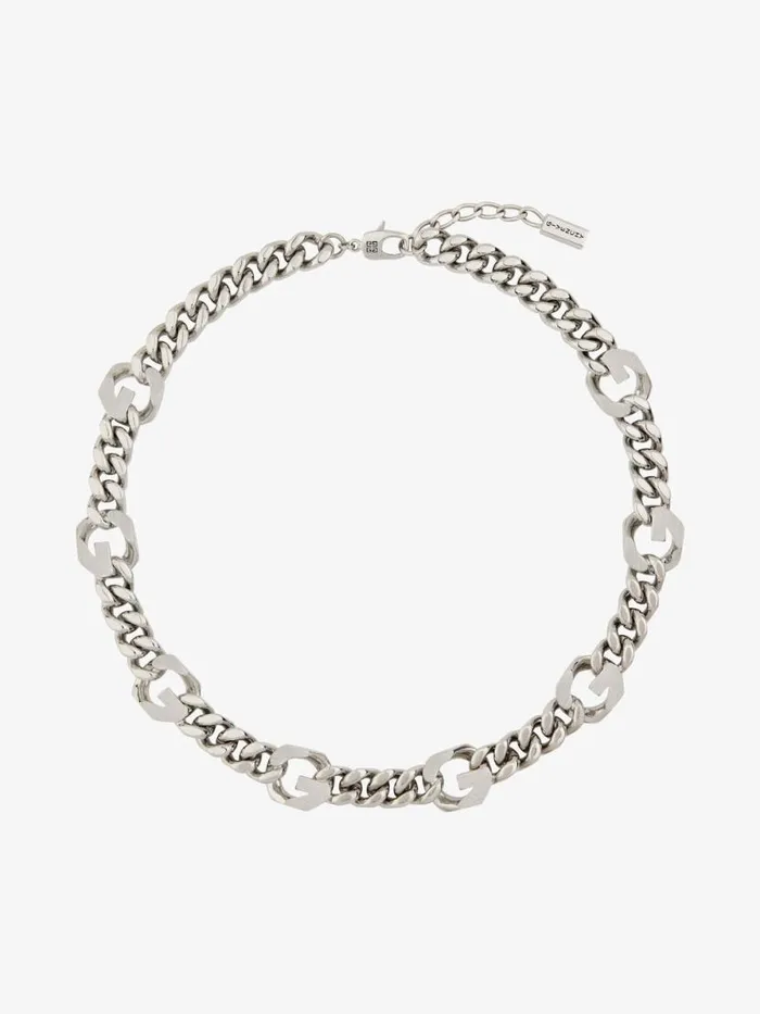 Men Jewelry Givenchy G Chain Necklace In Metal Silvery