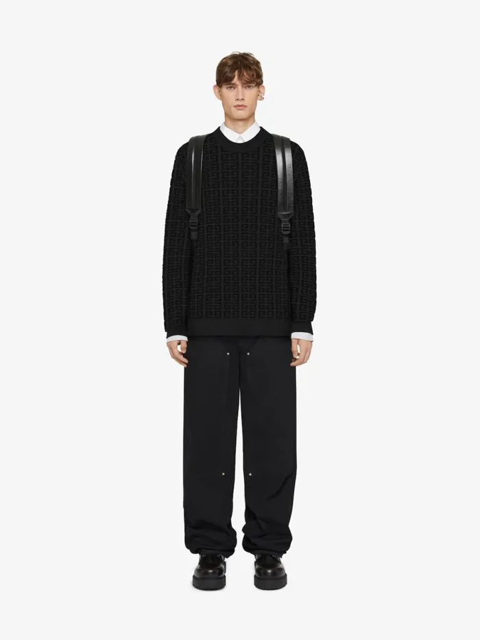 Men Knitwear Givenchy Sweater In 4G Wool Black