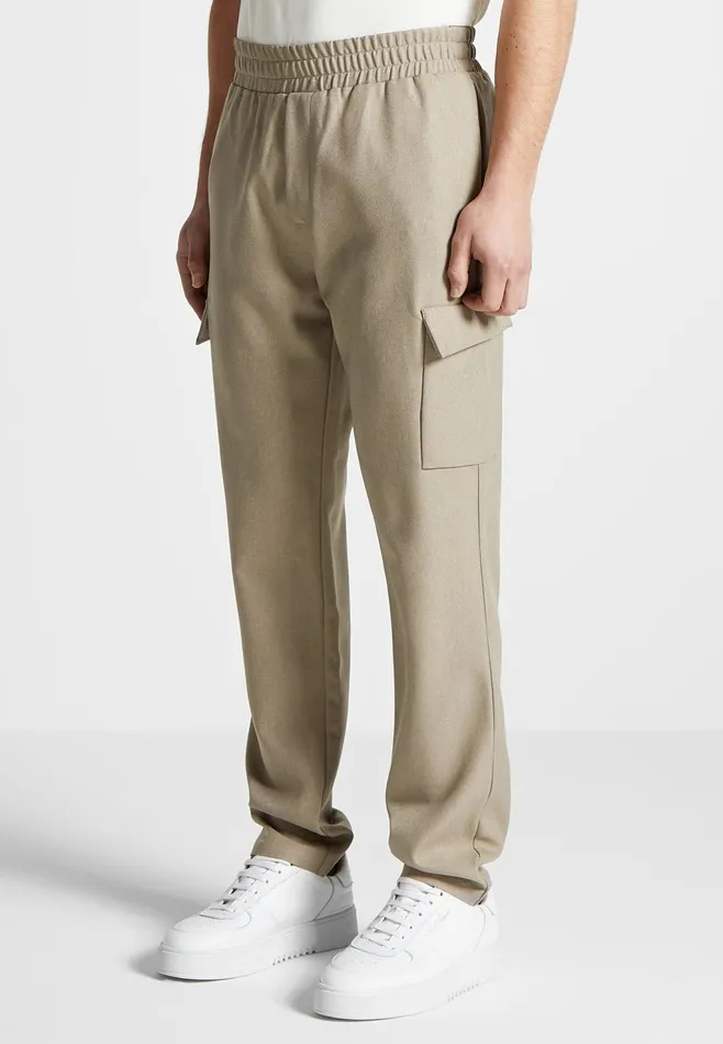 Men Manire De Voir Angular Pocket Cargo Pants Beige