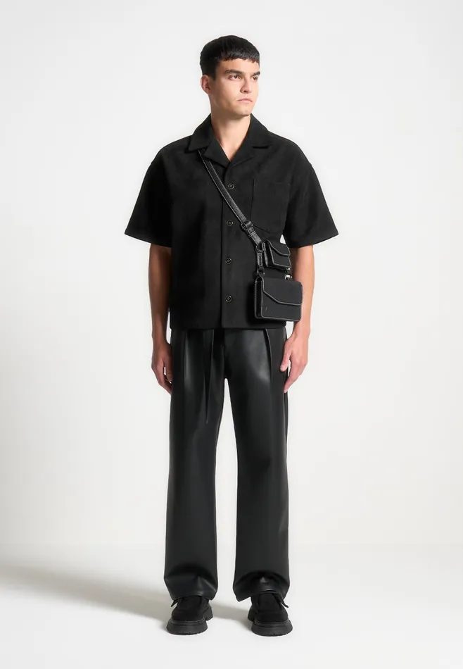 Men Manire De Voir Monet Duo Crossbody Bag Black