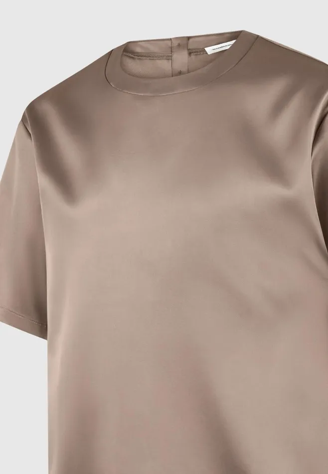 Men Manire De Voir Satin Boxy Fit TShirt Taupe