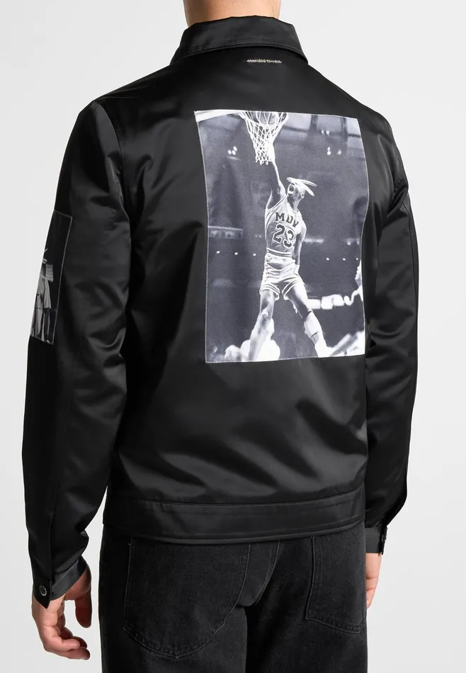 Men Manire De Voir Satin Icon Jacket Black