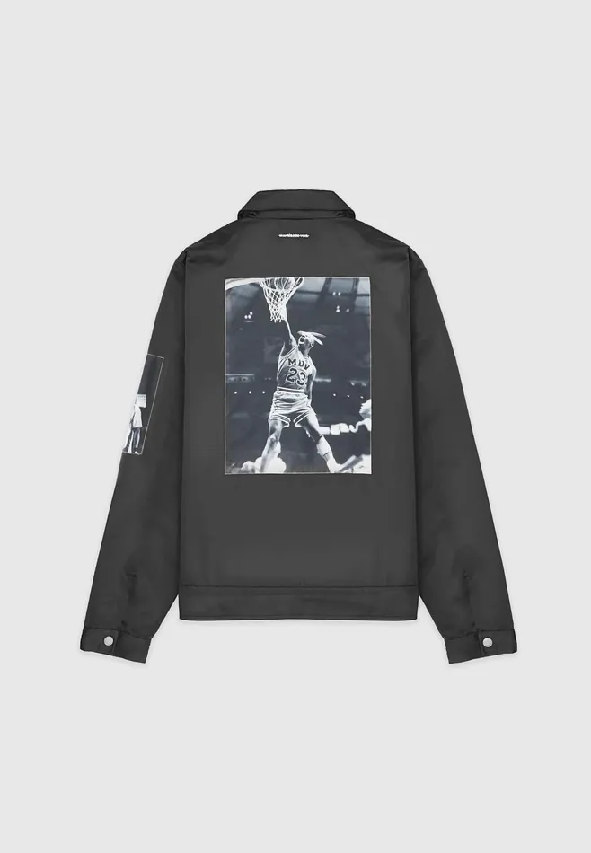 Men Manire De Voir Satin Icon Jacket Black