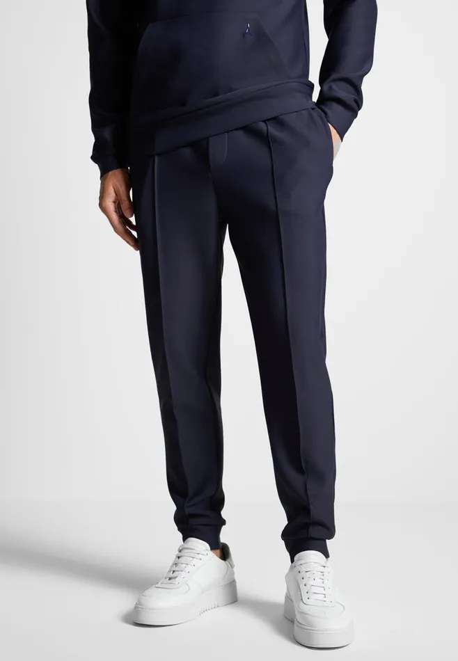 Men Manire De Voir ternel Neoprene Tapered Fit Pintuck Joggers Navy