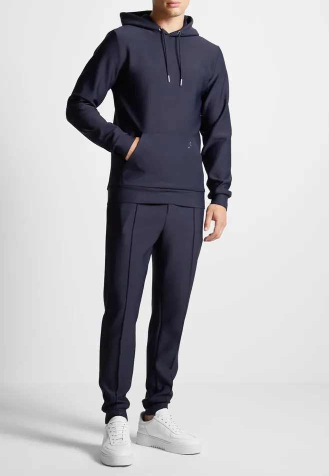 Men Manire De Voir ternel Neoprene Tapered Fit Pintuck Joggers Navy