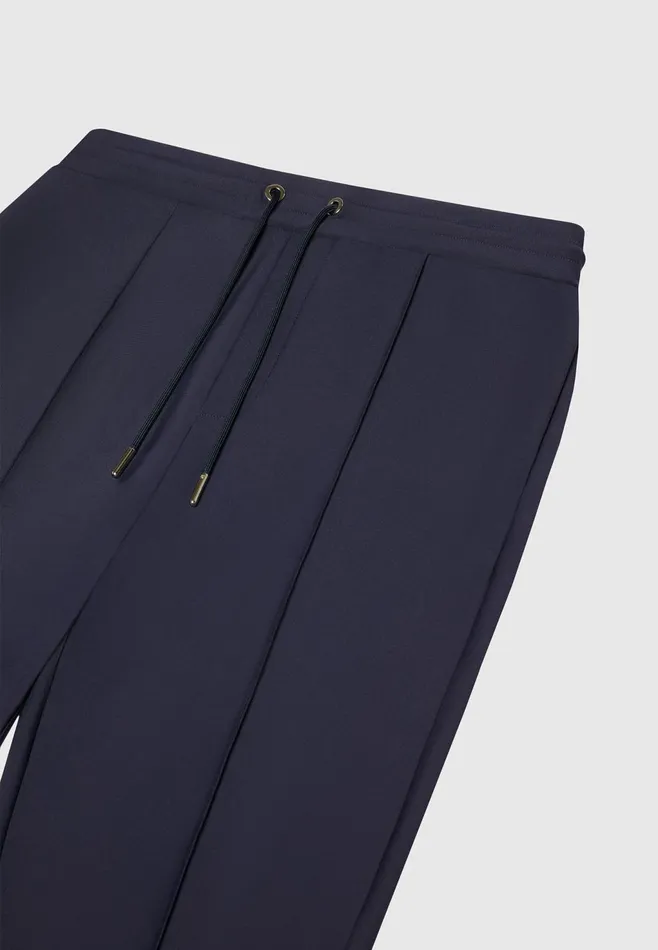 Men Manire De Voir ternel Neoprene Tapered Fit Pintuck Joggers Navy