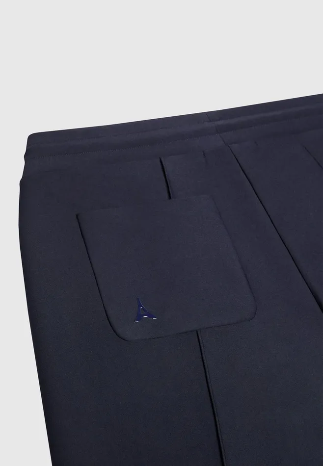 Men Manire De Voir ternel Neoprene Tapered Fit Pintuck Joggers Navy