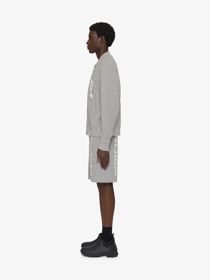 Men Outerwear and Blousons Givenchy GIVENCHY College Varsity Jacket In Fleece Light Grey Melange