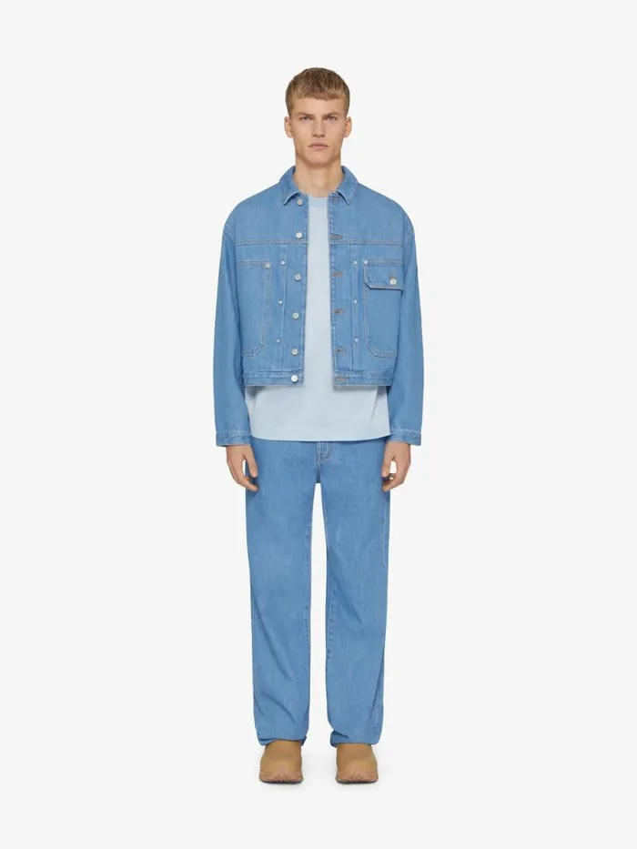 Men Outerwear and Blousons Givenchy Jacket In Denim Light Blue