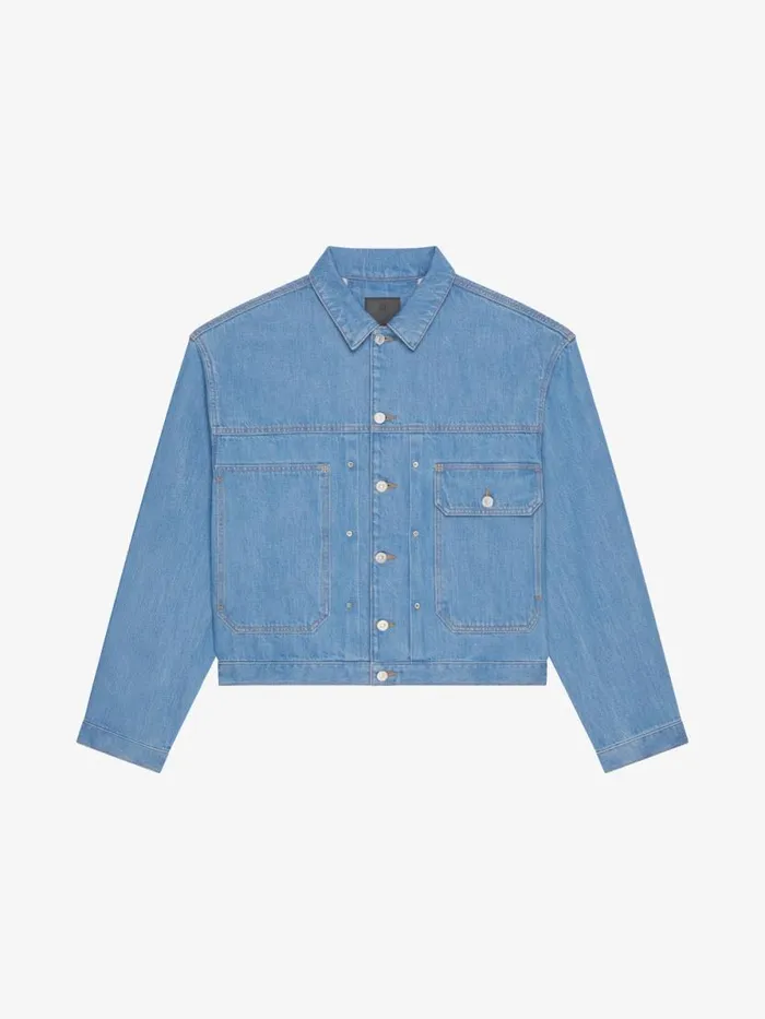 Men Outerwear and Blousons Givenchy Jacket In Denim Light Blue