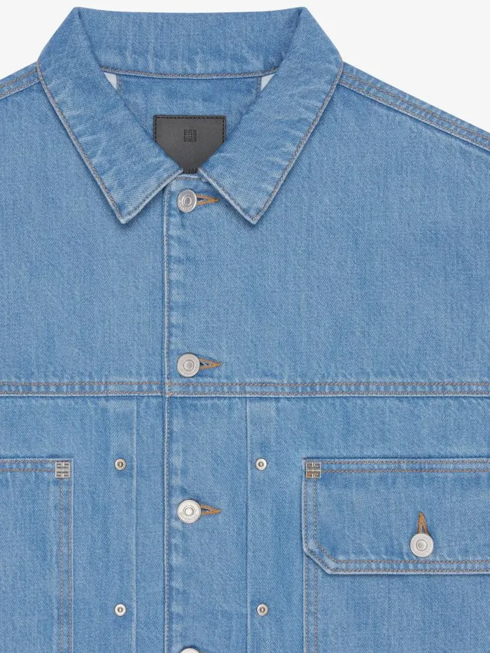 Men Outerwear and Blousons Givenchy Jacket In Denim Light Blue