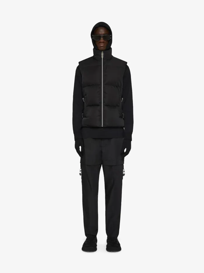 Men Outerwear and Blousons Givenchy Sleeveless Puffer Jacket With Metallic Details Black Men Outerwear and Blousons Givenchy Sleeveless Puffer Jacket With Metallic Details Black