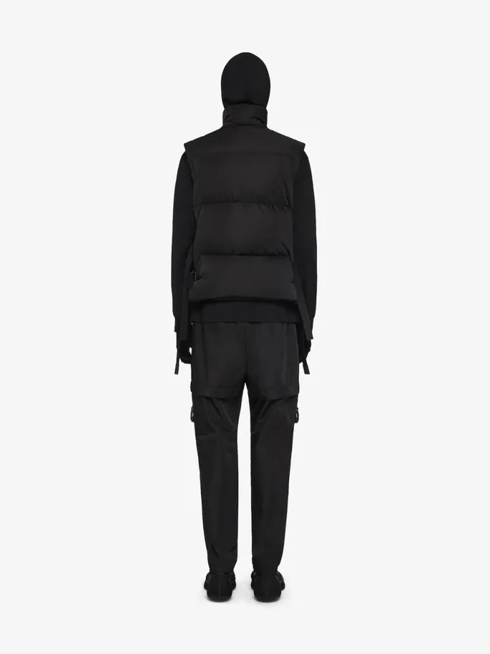 Men Outerwear and Blousons Givenchy Sleeveless Puffer Jacket With Metallic Details Black