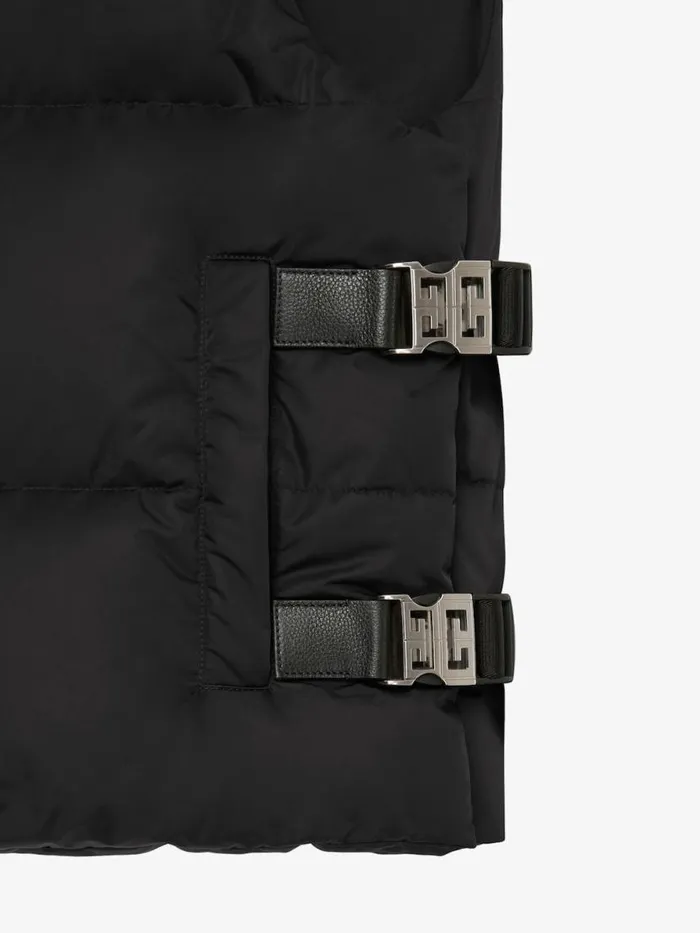 Men Outerwear and Blousons Givenchy Sleeveless Puffer Jacket With Metallic Details Black