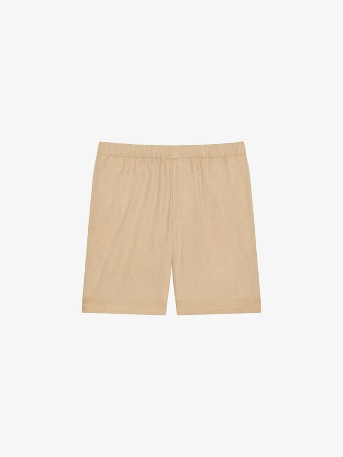 Men Pants and Shorts Givenchy Bermuda Shorts In 4G Cotton Beige