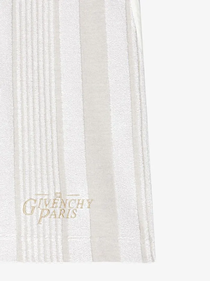 Men Pants and Shorts Givenchy Bermuda Shorts In Cotton Towelling With Stripes Whitebeige
