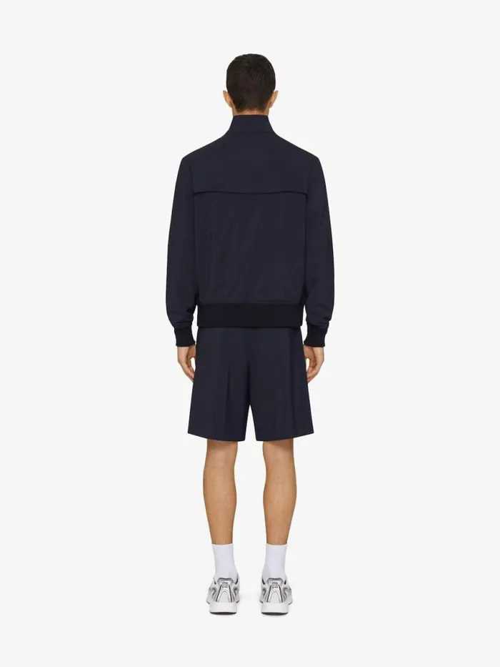 Men Pants and Shorts Givenchy Bermuda Shorts In Wool Poplin Night Blue