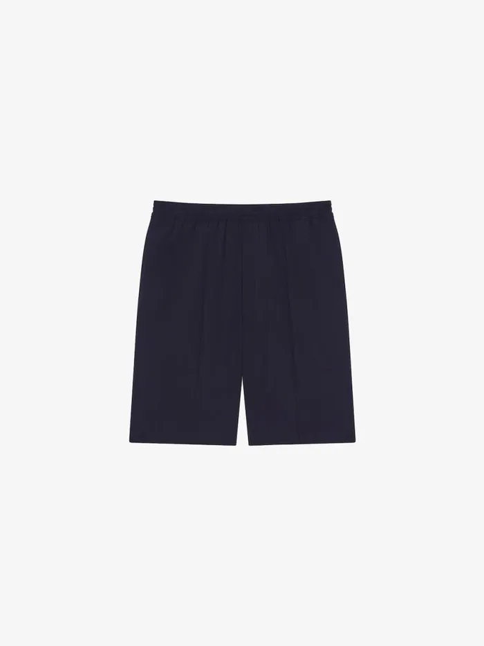 Men Pants and Shorts Givenchy Bermuda Shorts In Wool Poplin Night Blue