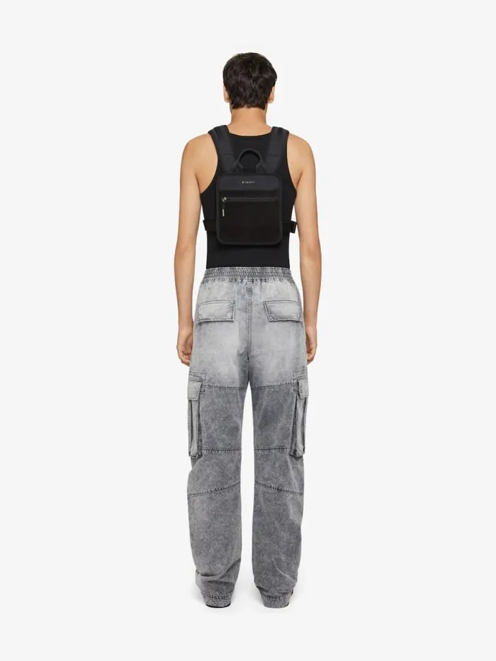 Men Pants and Shorts Givenchy Cargo Pants In Denim Greywhite