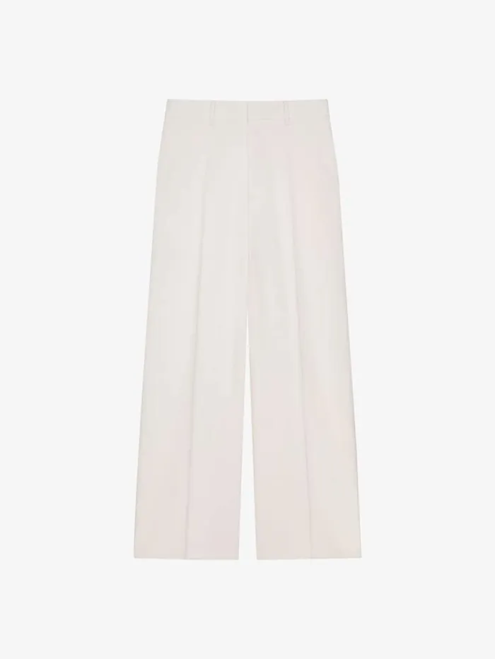 Men Pants and Shorts Givenchy Extra Wide Pants In Wool And Mohair White