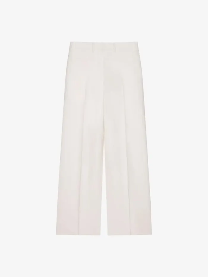 Men Pants and Shorts Givenchy Extra Wide Pants In Wool And Mohair White