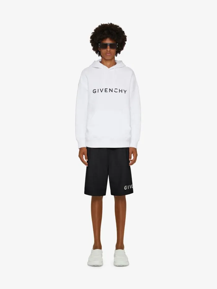 Men Pants and Shorts Givenchy GIVENCHY Archetype Bermuda Shorts In Fleece Black Men Pants and Shorts Givenchy GIVENCHY Archetype Bermuda Shorts In Fleece Black