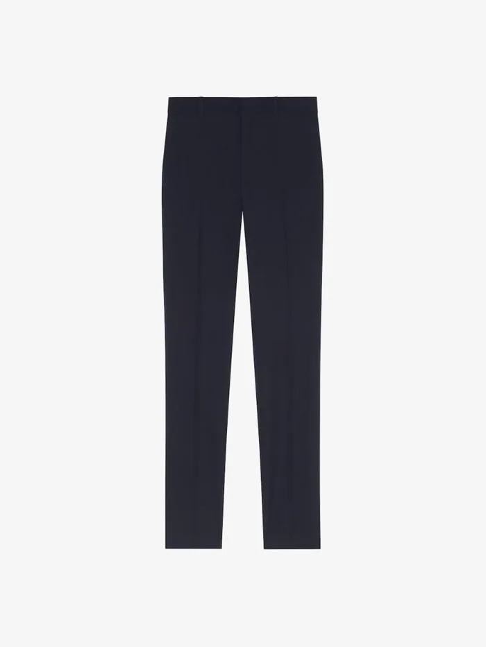 Men Pants and Shorts Givenchy Slim Fit Tailored Pants In Wool Navy