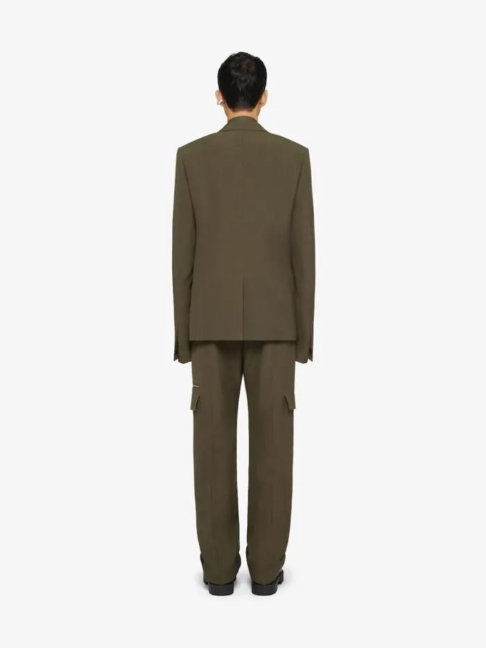 Men Pants and Shorts Givenchy Tailored Pants In Wool With Pocket Details Khaki