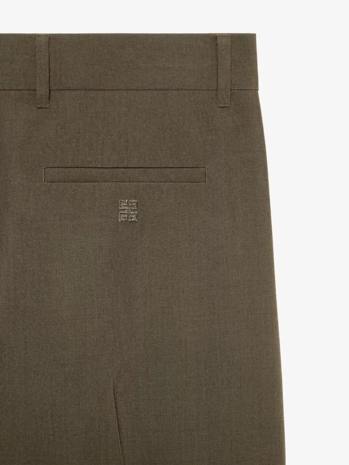 Men Pants and Shorts Givenchy Tailored Pants In Wool With Pocket Details Khaki