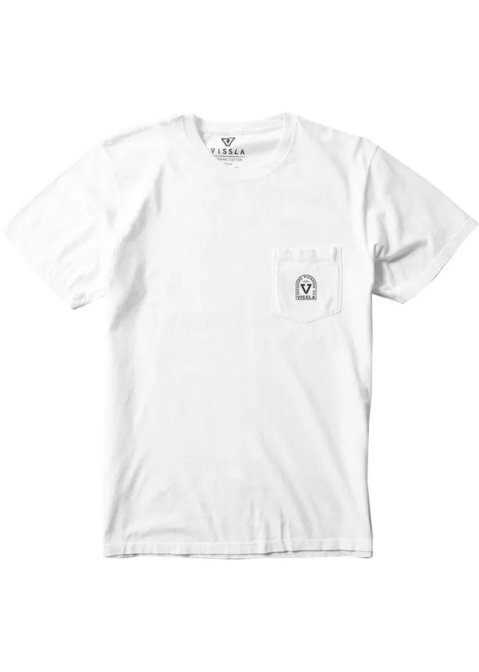 Men Premium Tees Vissla Offshore Pleasure Premium Pkt Tee White Men Premium Tees Vissla Offshore Pleasure Premium Pkt Tee White