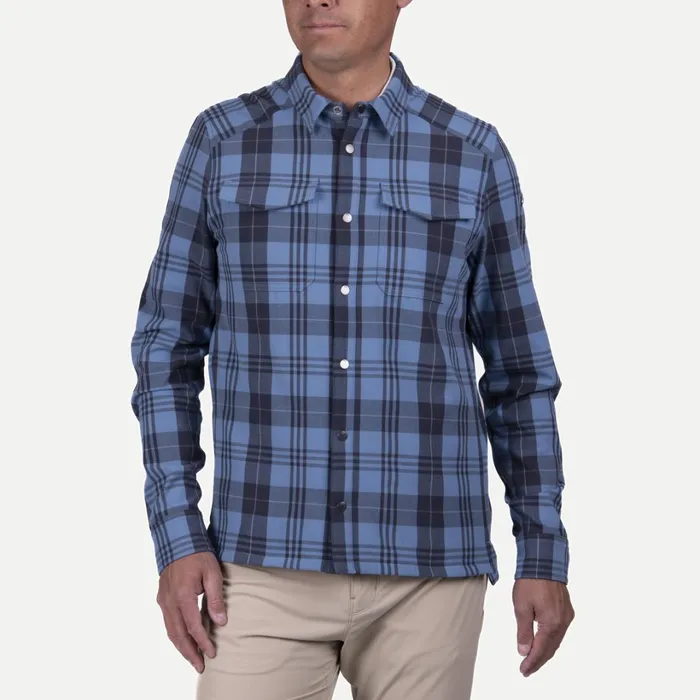 Men Ray Warm Shirt 8211 Snap Button Flannel Neptune KJUS Midlayers and Sweaters Men Ray Warm Shirt 8211 Snap Button Flannel Neptune KJUS Midlayers and Sweaters