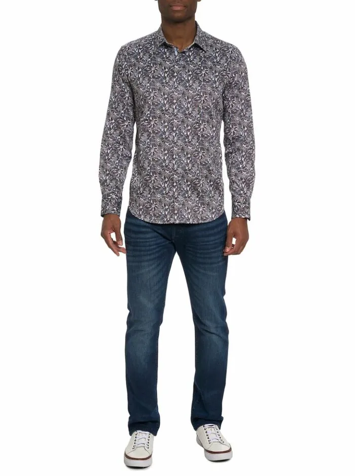 Men Robert Graham Button Down Shirts Aegean Long Sleeve Button Front Shirt Multi