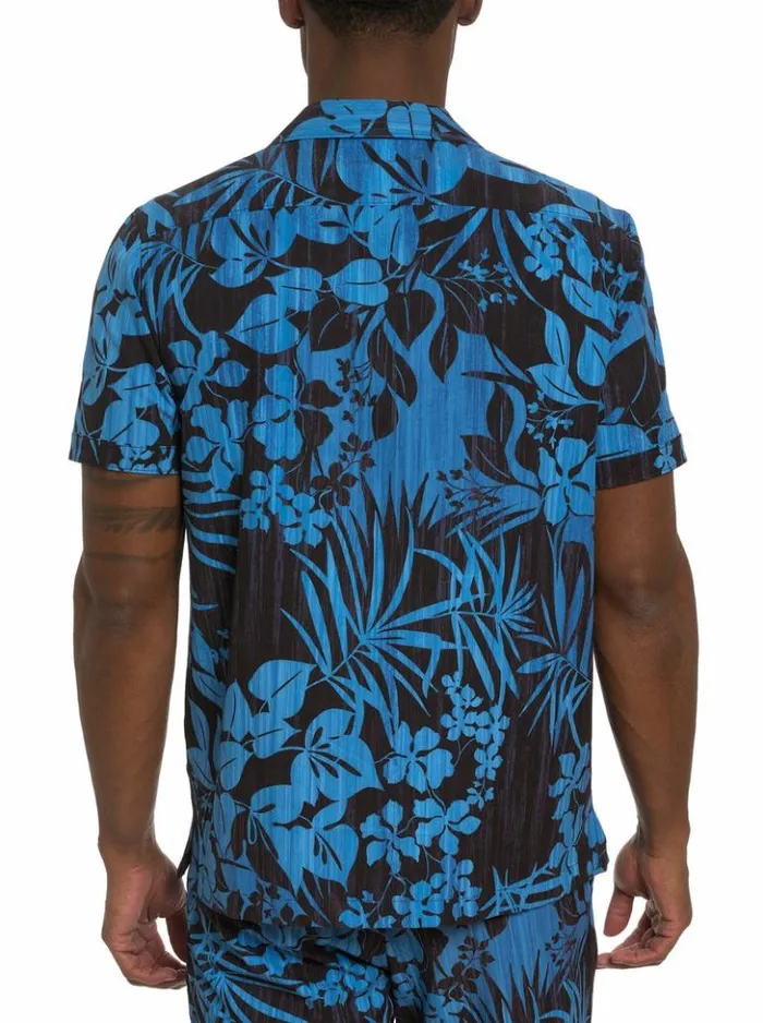 Men Robert Graham Button Down Shirts Drift Away Short Sleeve Button Down Shirt Multi