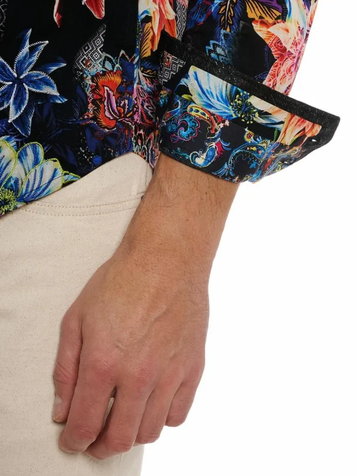 Men Robert Graham Button Down Shirts Katazome Long Sleeve Button Down Shirt Multi