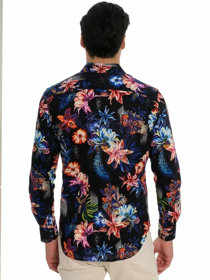 Men Robert Graham Button Down Shirts Katazome Long Sleeve Button Down Shirt Multi