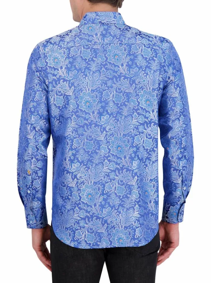Men Robert Graham Button Down Shirts Limited Edition Portiere Long Sleeve Button Down Shirt Classic