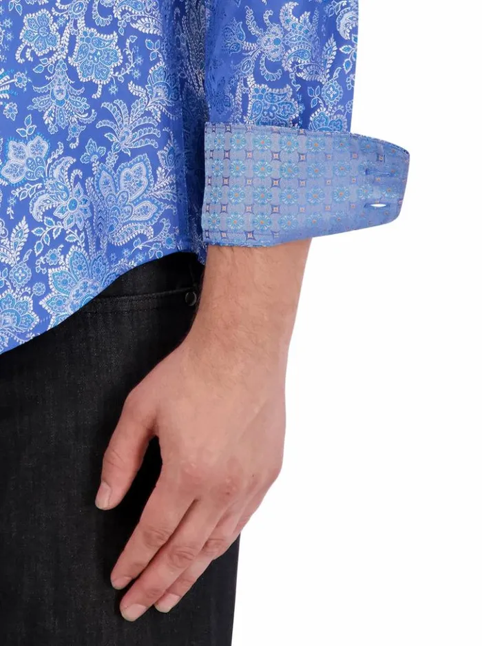 Men Robert Graham Button Down Shirts Limited Edition Portiere Long Sleeve Button Down Shirt Classic
